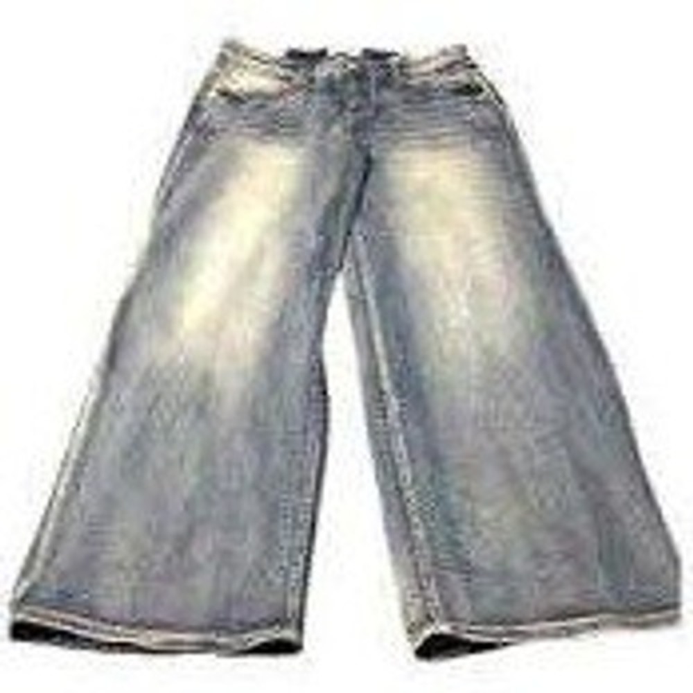 Disclosure Wide Leg Tattoo Embroidered Jeans Blue Medium Wash women Size 13/31